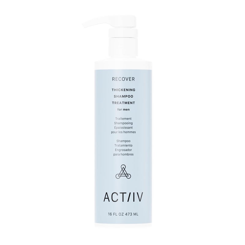 ACTIIV Recover Thickening Shampoo Treatment For Men | Supports the Appearance of Fuller, Healthier-Looking Hair, Supports Scalp Health, Plant-Based, Color-Safe, Vegan,All Hair Types, 473 mL / 16 oz - Image 1